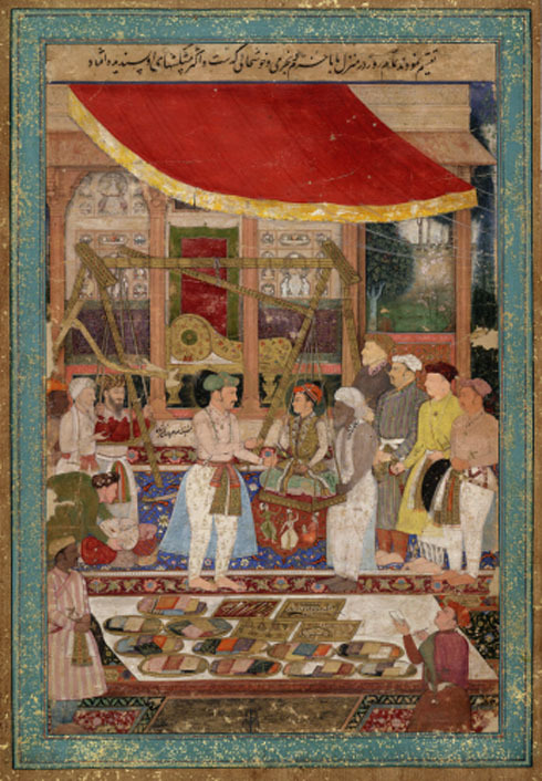 Emperor Jahangir Weighing His Son Khurram in Gold [Album Painting]