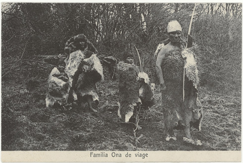 Ona Family Group of Tierra del Fuego [Postcard/Photograph]