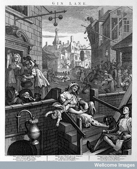 Children and Youth in History | <em>Gin Lane</em> (1751) [Engraving]