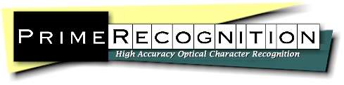 Prime Recognition Logo -  High Accuracy Optical Character Recognition