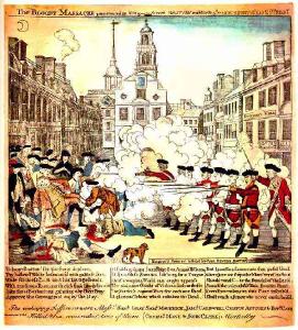 Paul Revere's version of the Boston Massacre