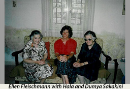 Ellen Fleischmann with Hala and Dumya Sakakini